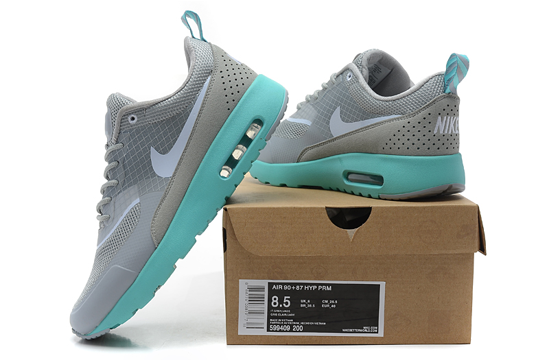 Nike Air Max Shoes Womens Gray/Blue-Green Online